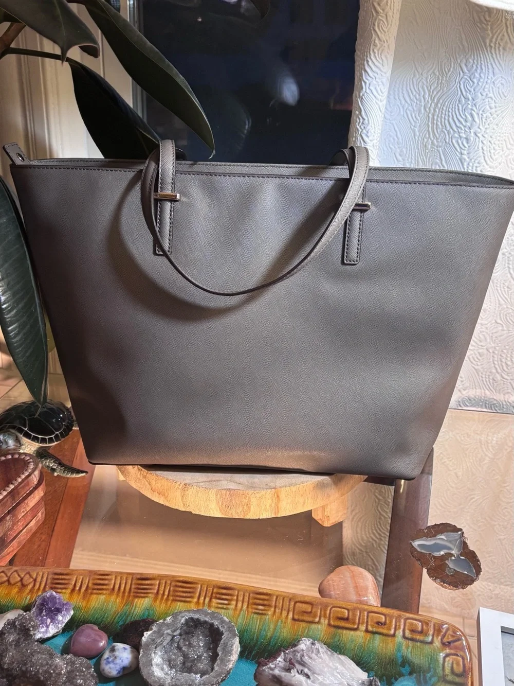 *NEW* Kate Spade New York Large Gray Tote Bag Saffiano Leather - Never Used